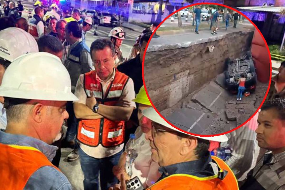 Posible falla en una línea de agua podría pudo haber provocado el Socavón en Guadalajara que deja cuatro lesionados y varios vehículos afectados