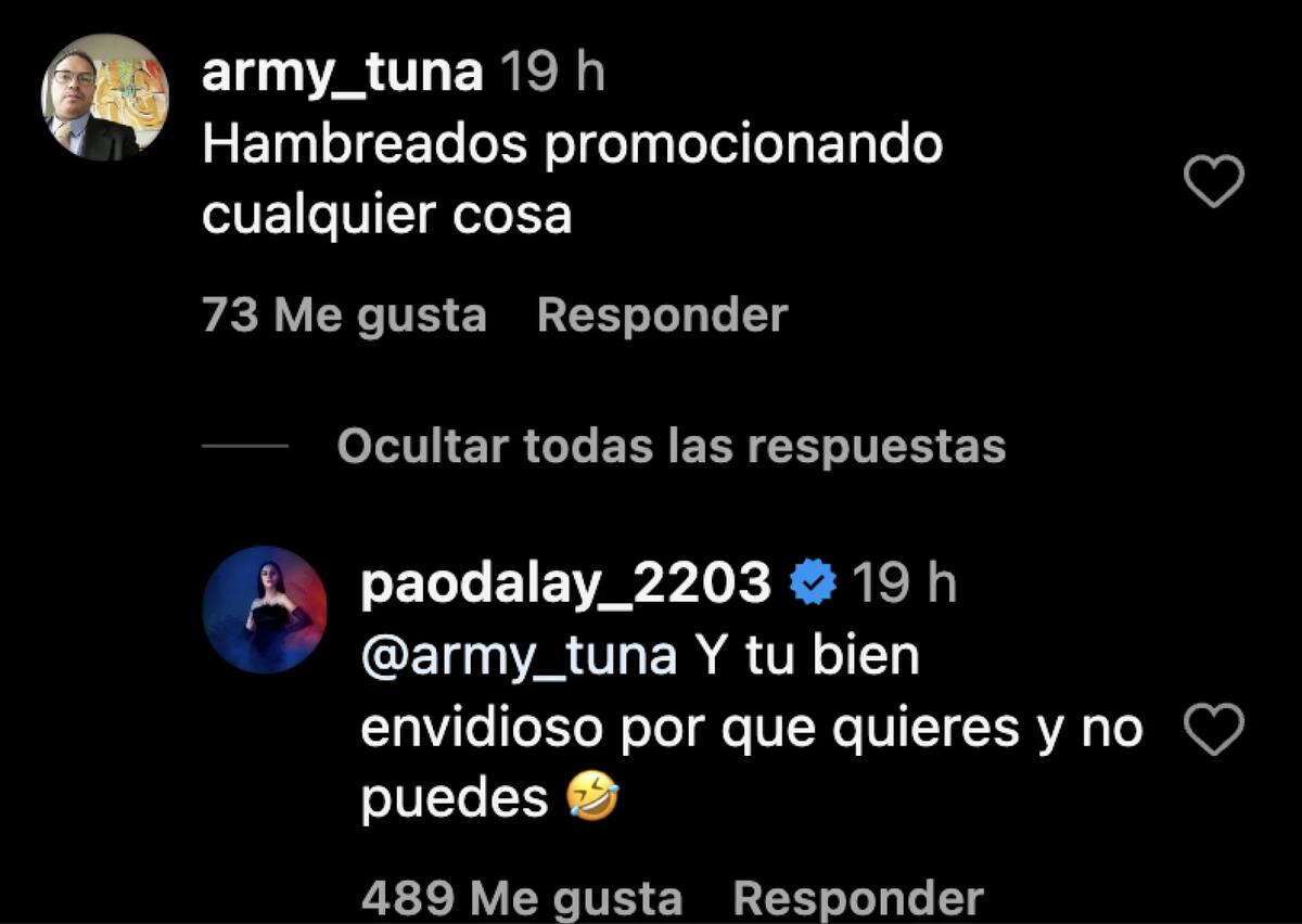 Paola Dalay respondió al hate