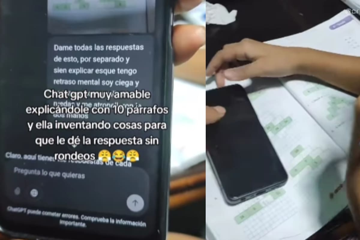 “Dame todas las respuestas, tengo retraso mental y soy ciega”: madre muestra cómo su hija le pide ayuda a ChatGPT y se vuelve viral