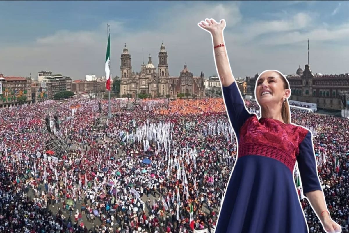 Sheinbaum afirma que la gente que acudió al Zócalo de los estados se organiza y “no viene caminando”