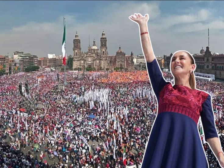 Sheinbaum afirma que la gente que acudió al Zócalo de los estados se organiza y “no viene caminando”