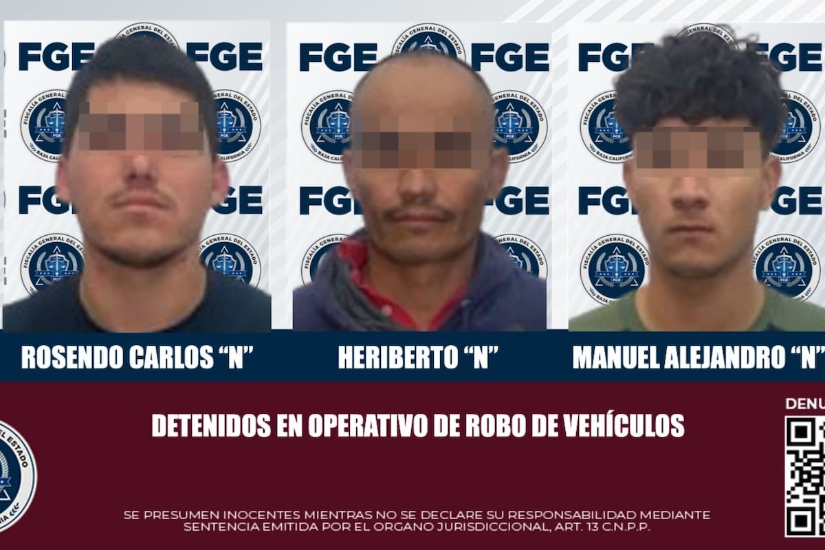 Arrestan a tres por circular en vehículo robado