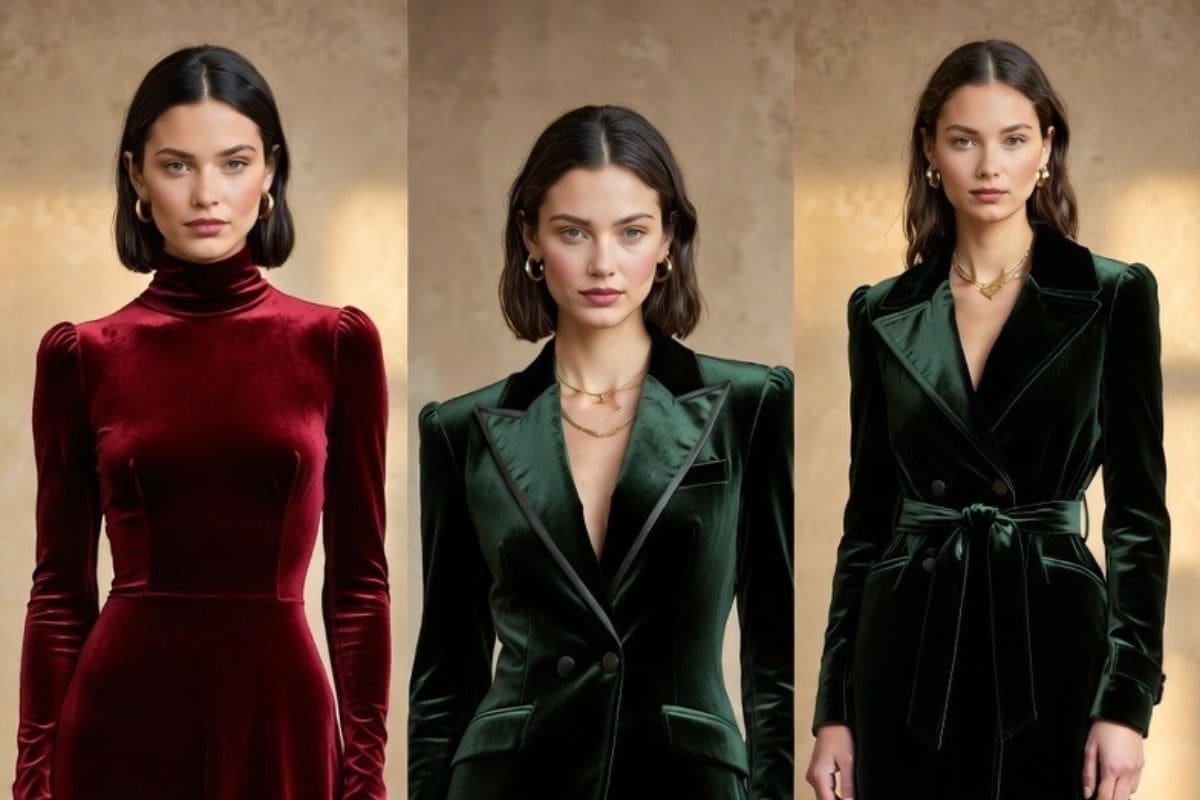 Terciopelo: el tejido estrella de la moda festiva 2025 que eleva cualquier look navideño
