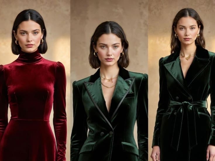 Terciopelo: el tejido estrella de la moda festiva 2025 que eleva cualquier look navideño