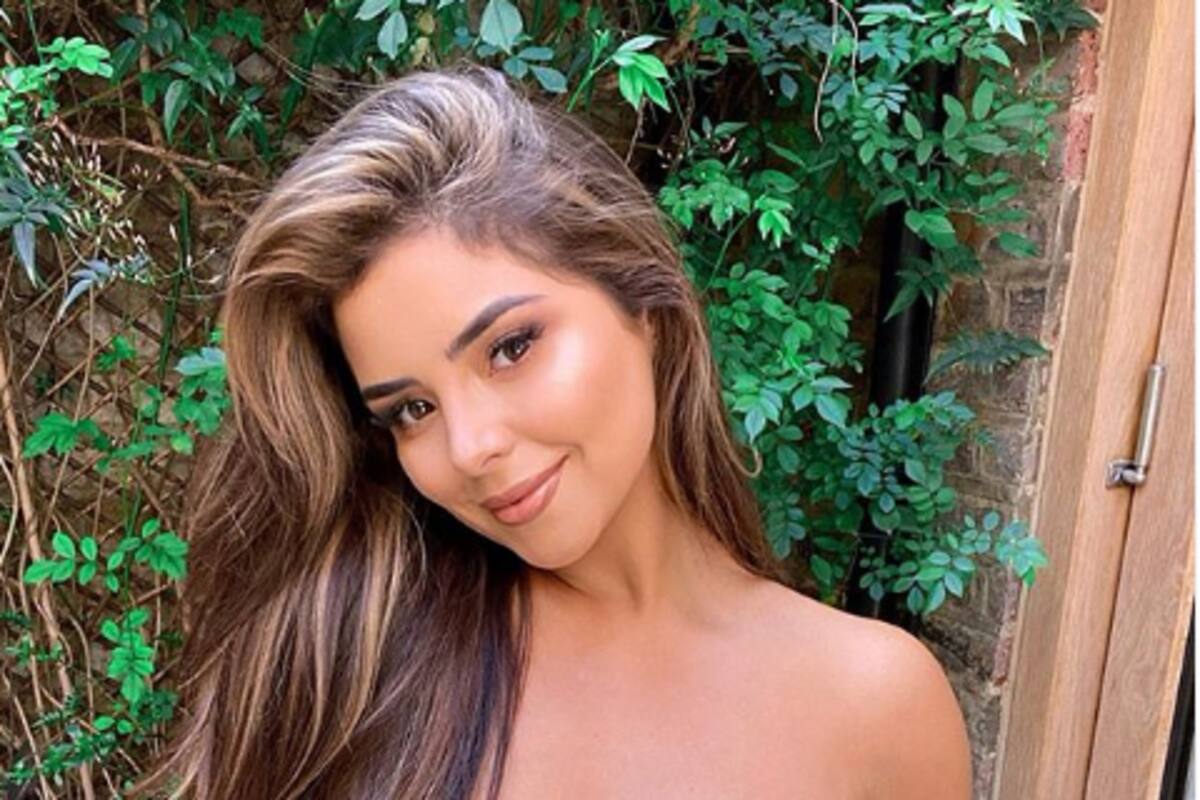 Demi Rose impacta con poca ropa en foto en blanco y negro