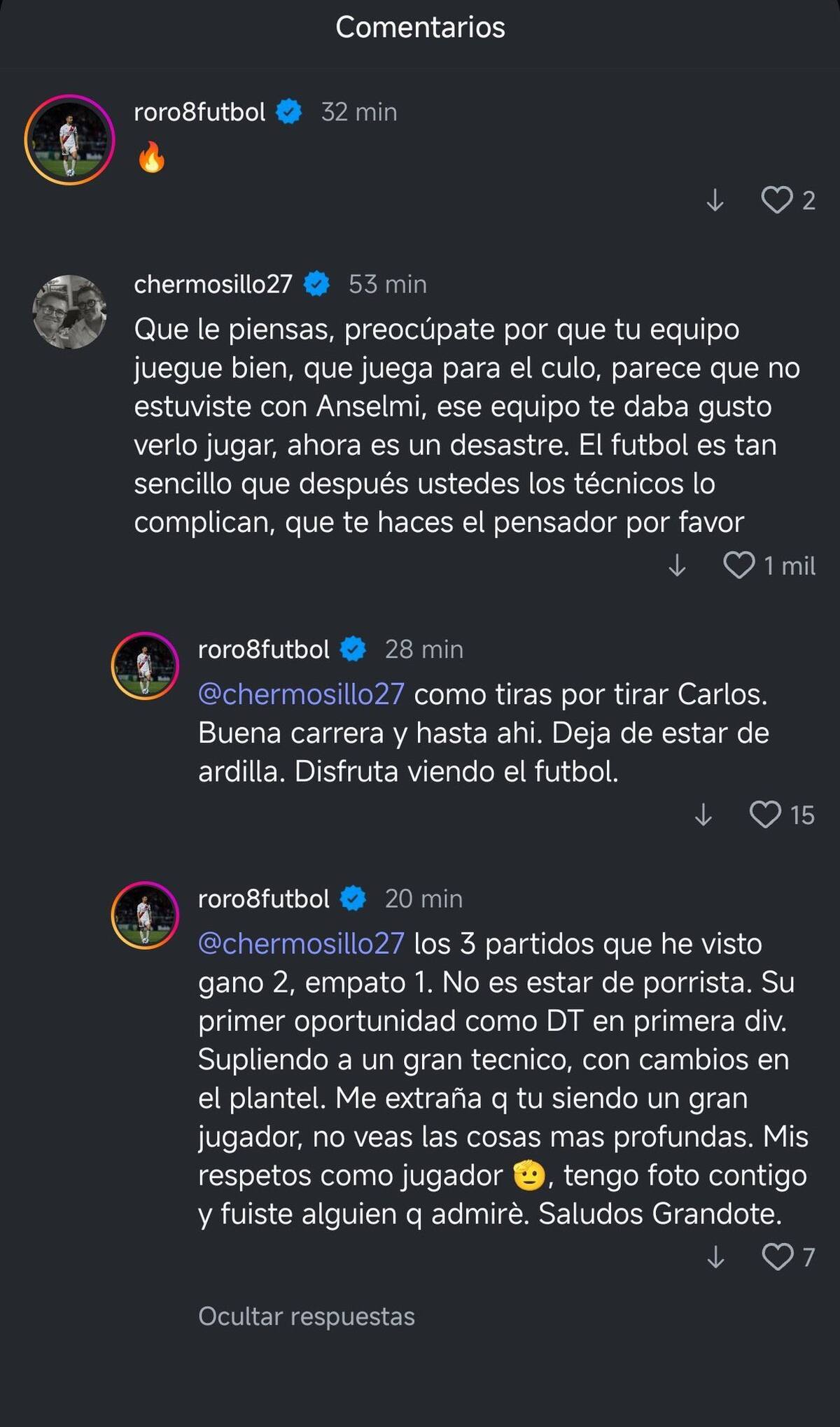 Comentario de Instagram de Hermosillo.