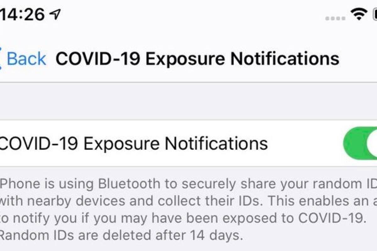 Apple lanza versión de su API de notificación de exposición COVID-19
