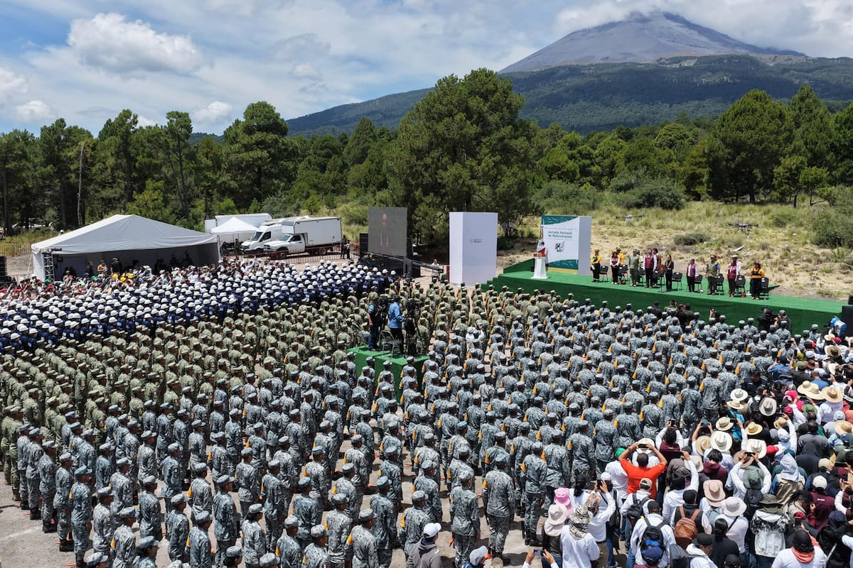 San Nicolás de los Ranchos, Puebla. 9 de agosto 2026. La presidenta constitucional de los Estados Unidos Mexicanos, la Doctora Claudia Sheinbaum Pardo en Jornada Nacional de Reforestación. San Nicolás de los Ranchos, Puebla . Foto: José Luis Conde/Presidencia