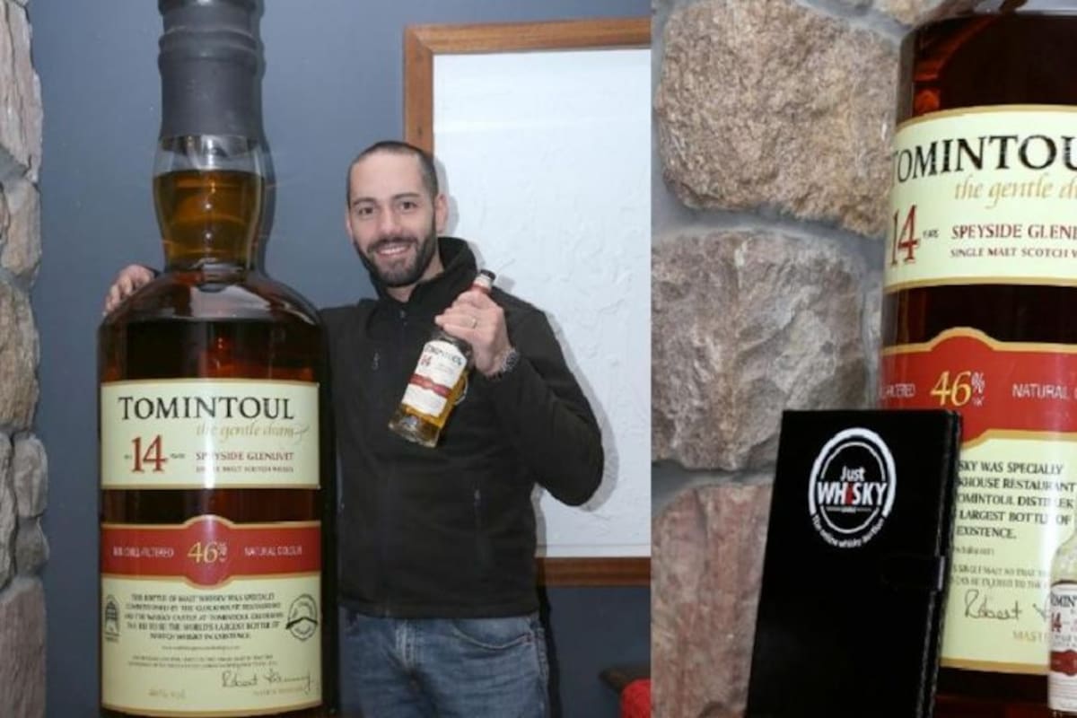Subastan botella de whisky escocés más grande del mundo por 20 mil dólares