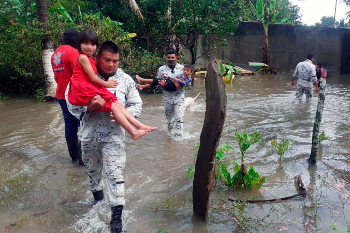 Emiten declaratoria de emergencia por lluvias en Tabasco y Chiapas