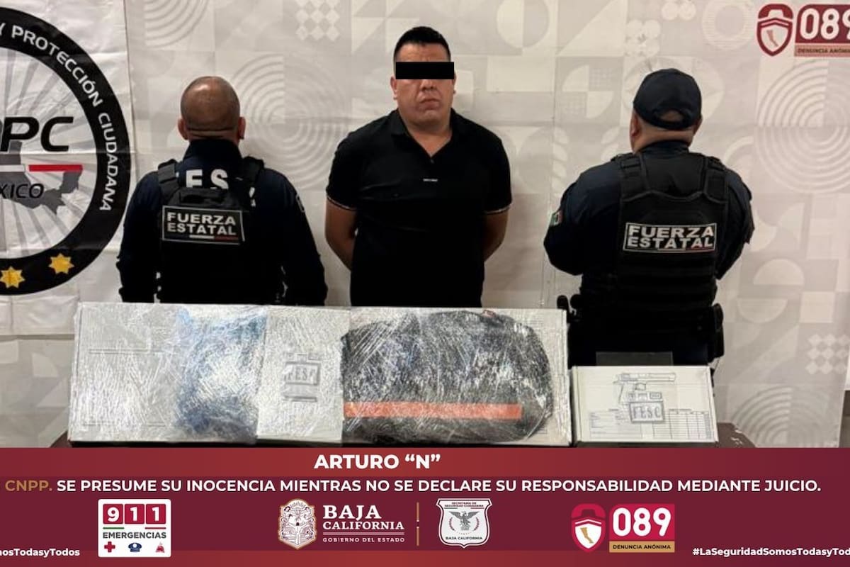 Cae “El Pelucas” con armas y droga en Tijuana