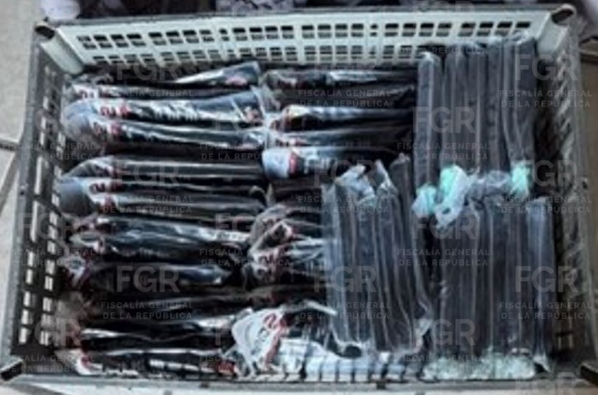 Dos hombres fueron vinculados a proceso tras un operativo federal en el fraccionamiento San Marcos, donde se aseguraron cargadores, partes de armas largas, cartuchos y mariguana. Foto: Cortesía