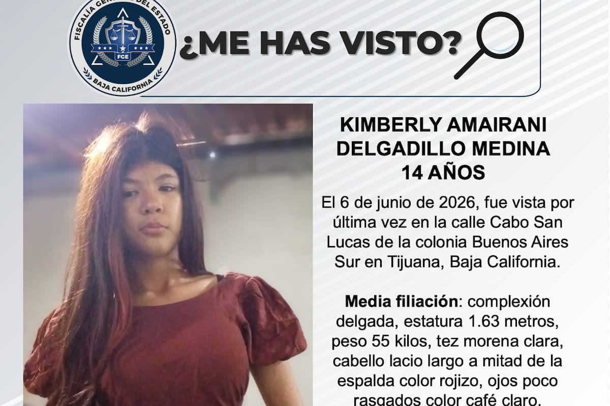 Se busca Kimberly Amairani Delgadillo Medina de 14 años de edad