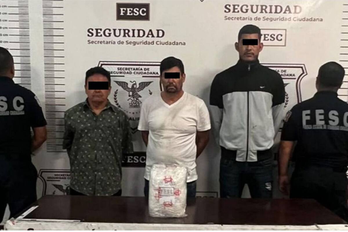 Detienen a tres con 2.6 kilos de metanfetamina en Tijuana