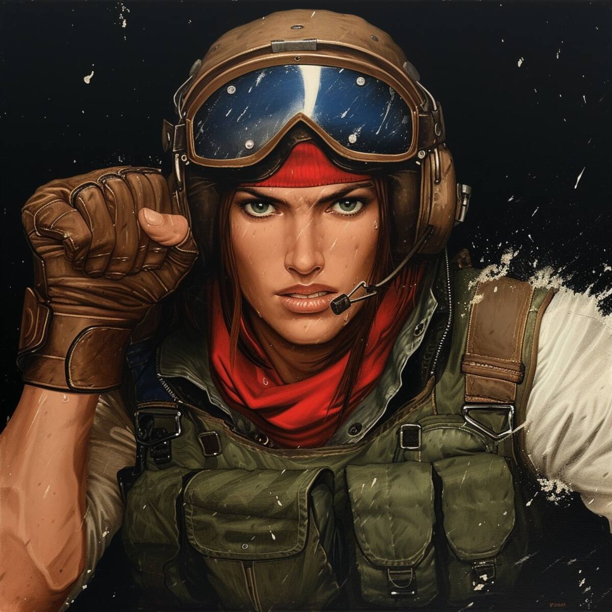 Desde el campo de batalla a la pasarela: Ralf Jones adopta un aspecto femenino que combina poder y elegancia.