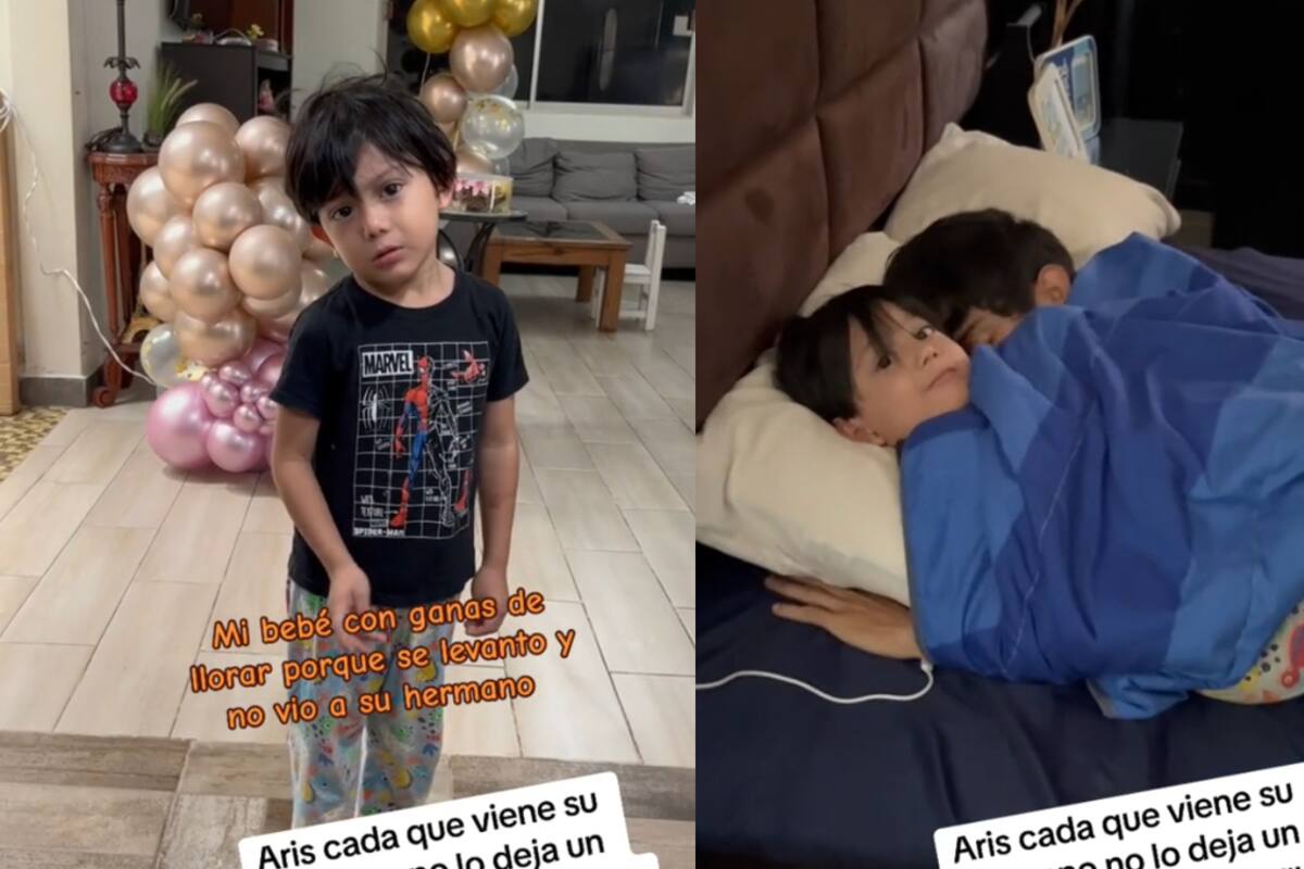 Niño casi rompe en llanto al creer que su hermano mayor se había ido de la casa a estudiar la universidad