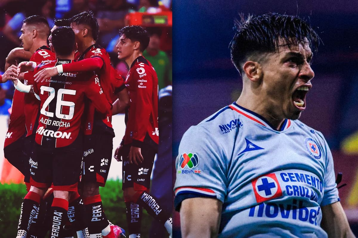 ¡Partidazo! Cruz Azul y Atlas empatan a tres goles en el Jalisco