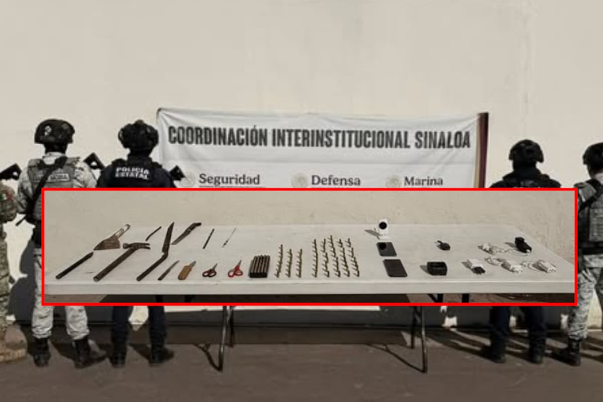 Operativo en Aguaruto: hallan cartuchos, celulares y objetos prohibidos durante revisión en módulos penitenciarios de Culiacán