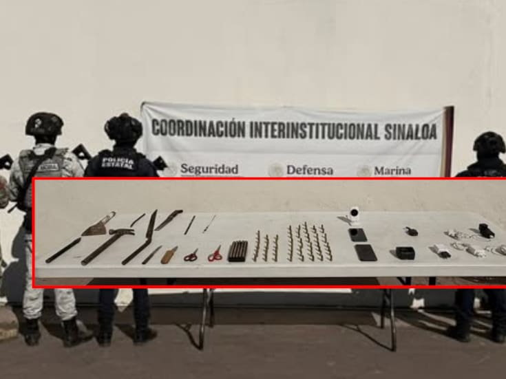 Operativo en Aguaruto: hallan cartuchos, celulares y objetos prohibidos durante revisión en módulos penitenciarios de Culiacán