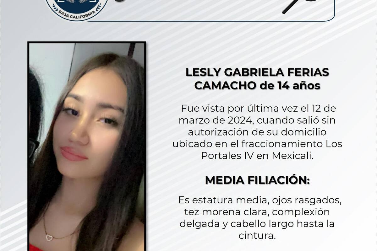 Familiares buscan a Lesly Gabriela Ferias Camacho