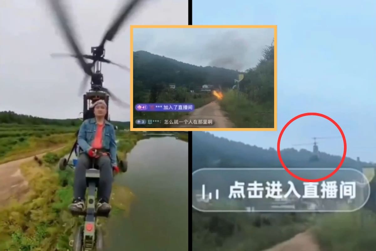 Muere Tang Feiji, el influencer chino de aviación, tras estrellarse con su helicóptero