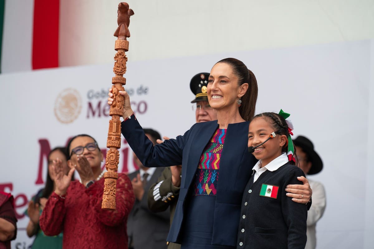 La presidenta constitucional de los Estados Unidos Mexicanos, la Doctora Claudia Sheinbaum Pardo en Siete Siglos de Legado de Grandeza de México-Tenochtitlán 1325-2025. | Foto: /Presidencia