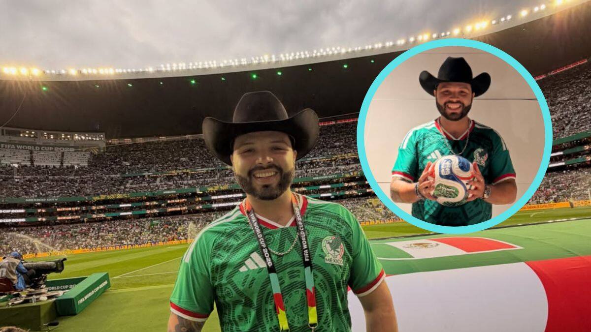 Regañan a Leonardo Aguilar por tocar balón “Trionda” en el estadio durante el México vs Chequia