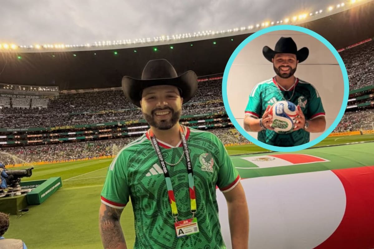 Regañan a Leonardo Aguilar por tocar balón “Trionda” en el estadio durante el México vs Chequia