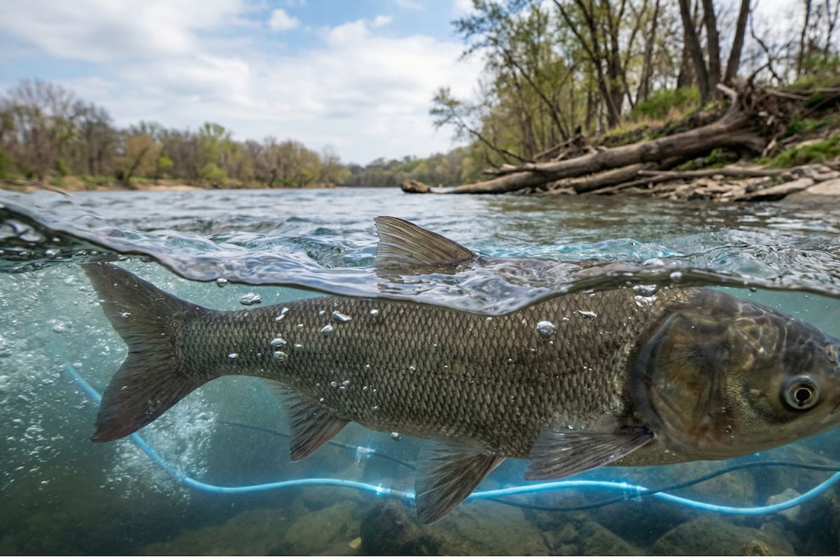 Estados Unidos electrificó ríos para frenar la invasión de la carpa asiática, una especie que amenaza ecosistemas enteros y podría alterar los Grandes Lagos, combinando electricidad, sonido y barreras físicas como defensa biológica