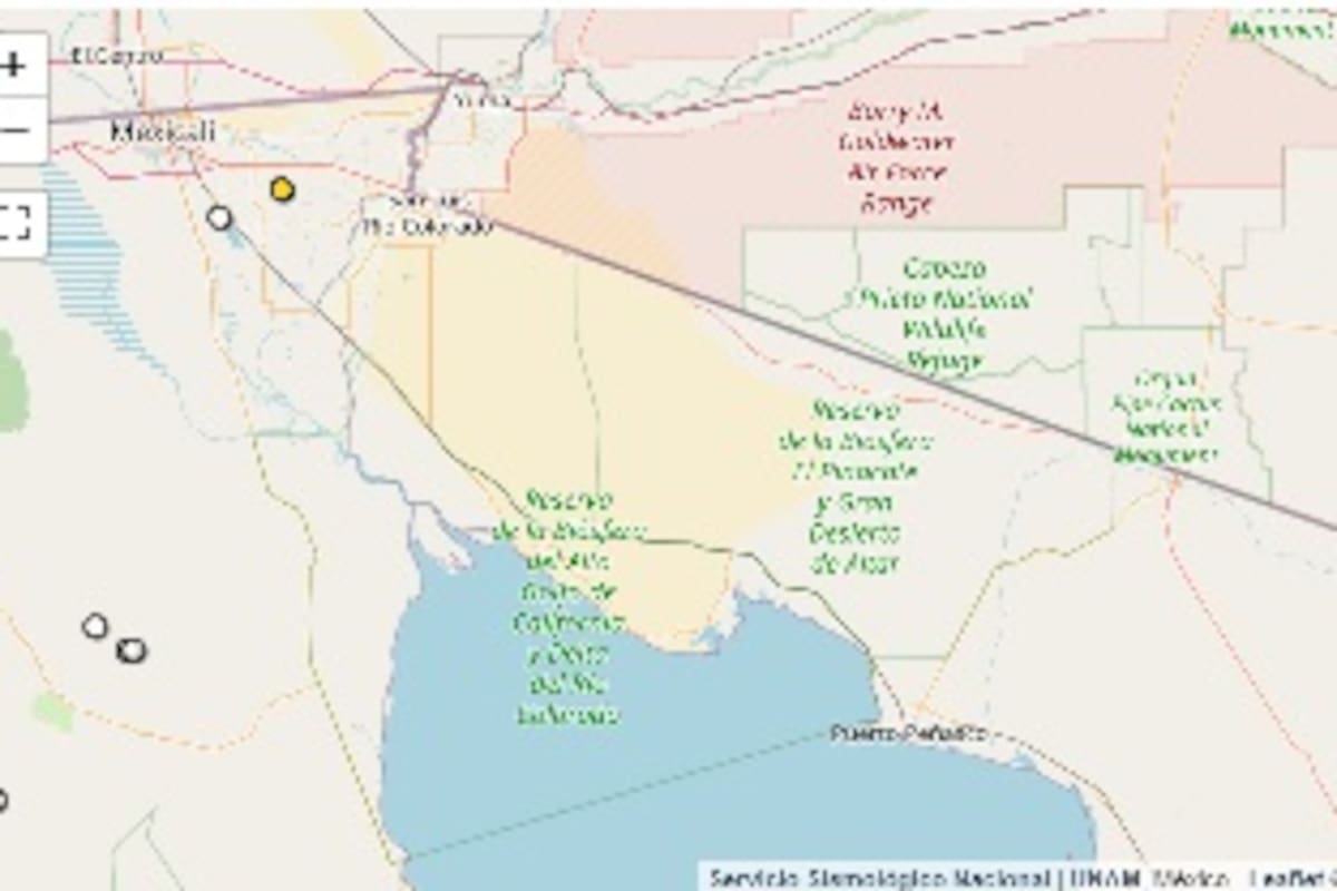 Se registran dos sismos en el Valle de Mexicali