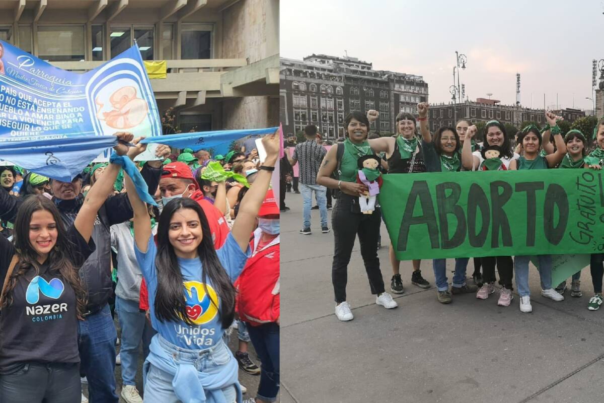 Las dos caras: realizan manifestaciones a favor y en contra del aborto en Colombia