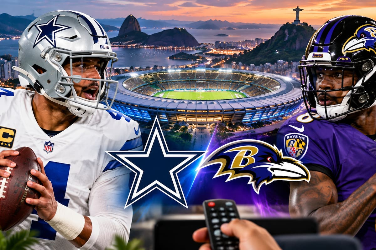 Cowboys vs Ravens: A qué hora y dónde ver en México el partido de NFL en Brasil