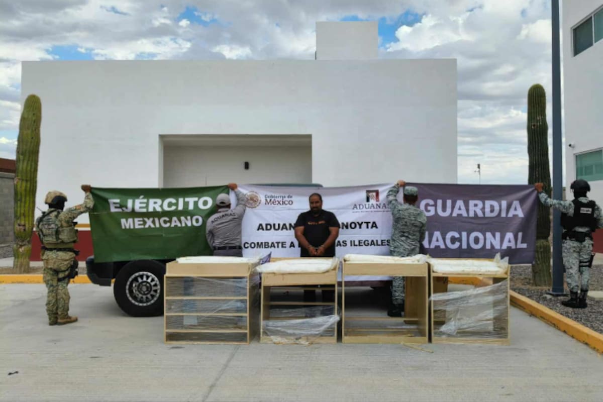 Ejército Mexicano asegura 80 kilos de metanfetamina en Sonoyta