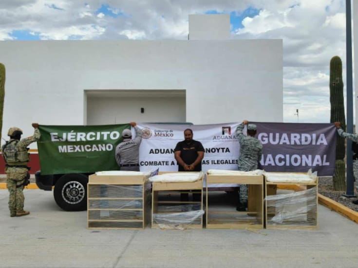 Ejército Mexicano asegura 80 kilos de metanfetamina en Sonoyta