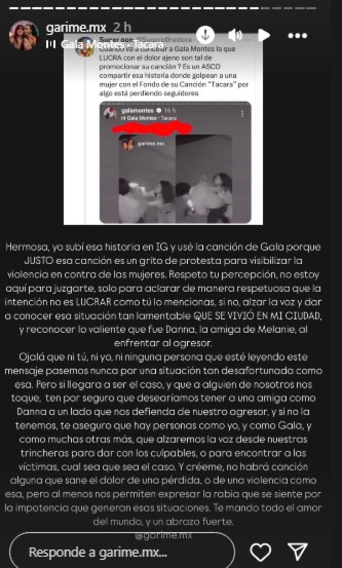 La cuenta de fans salió a dar una declaración / Instagram: @Garime.mx