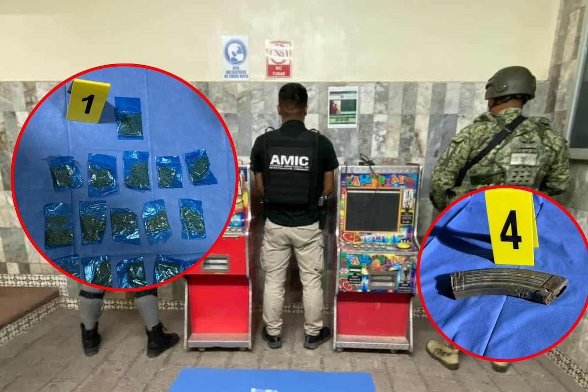 Maquinas tragamonedas, narcóticos y otros indicios son asegurados en Caborca