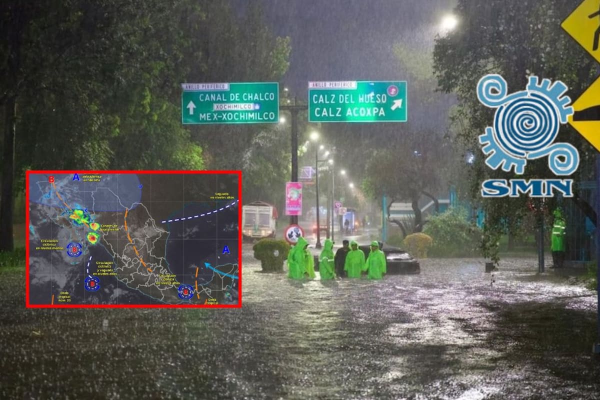 SMN alerta por lluvias muy fuertes en 7 estados este 4 de agosto; también seguirán el calor extremo y la onda de calor
