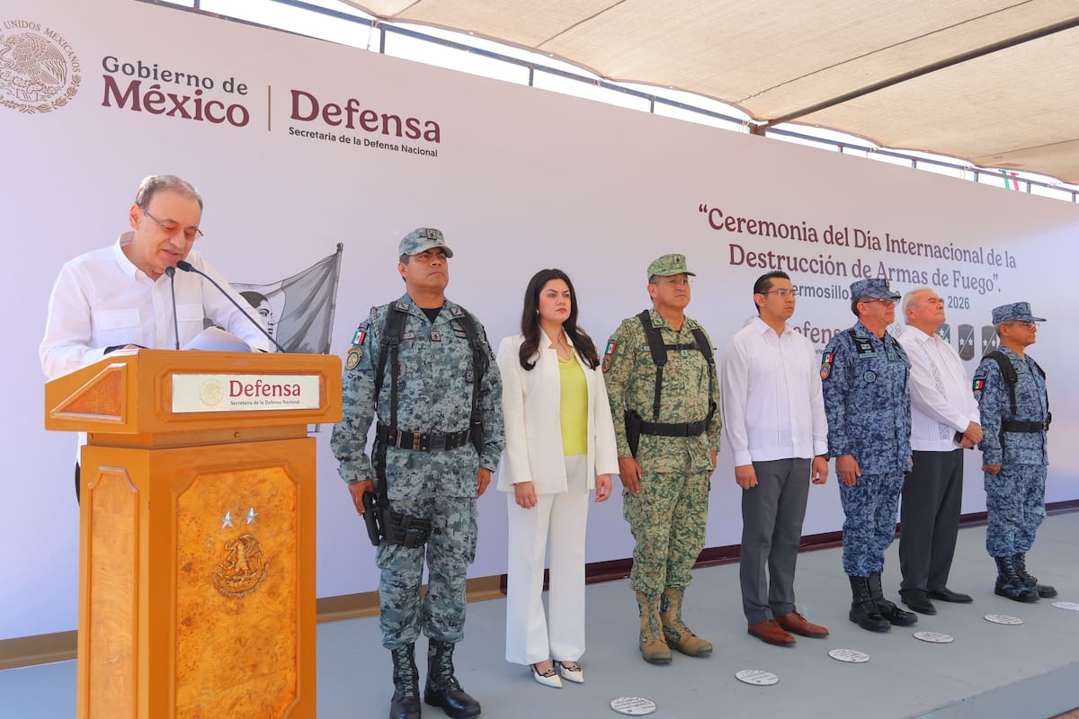 Destruyen más de 900 armas y 410 mil cartuchos asegurados en Sonora durante ceremonia de la Sedena