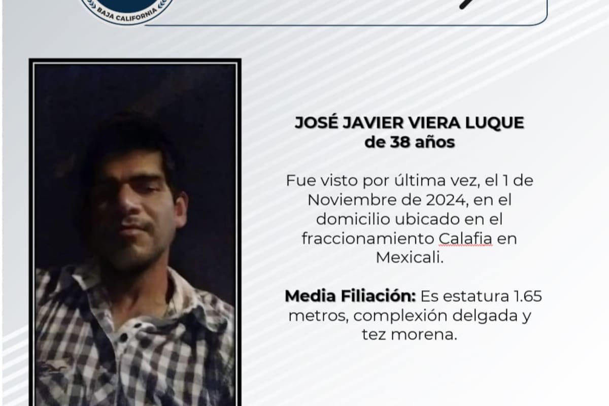 Se solicita ayuda para localizar a José Javier Viera Luque
