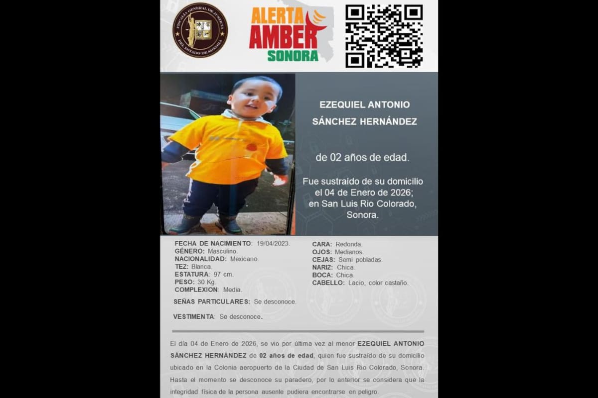 Activan Alerta Amber por la desaparición de niño de 2 años en SLRC