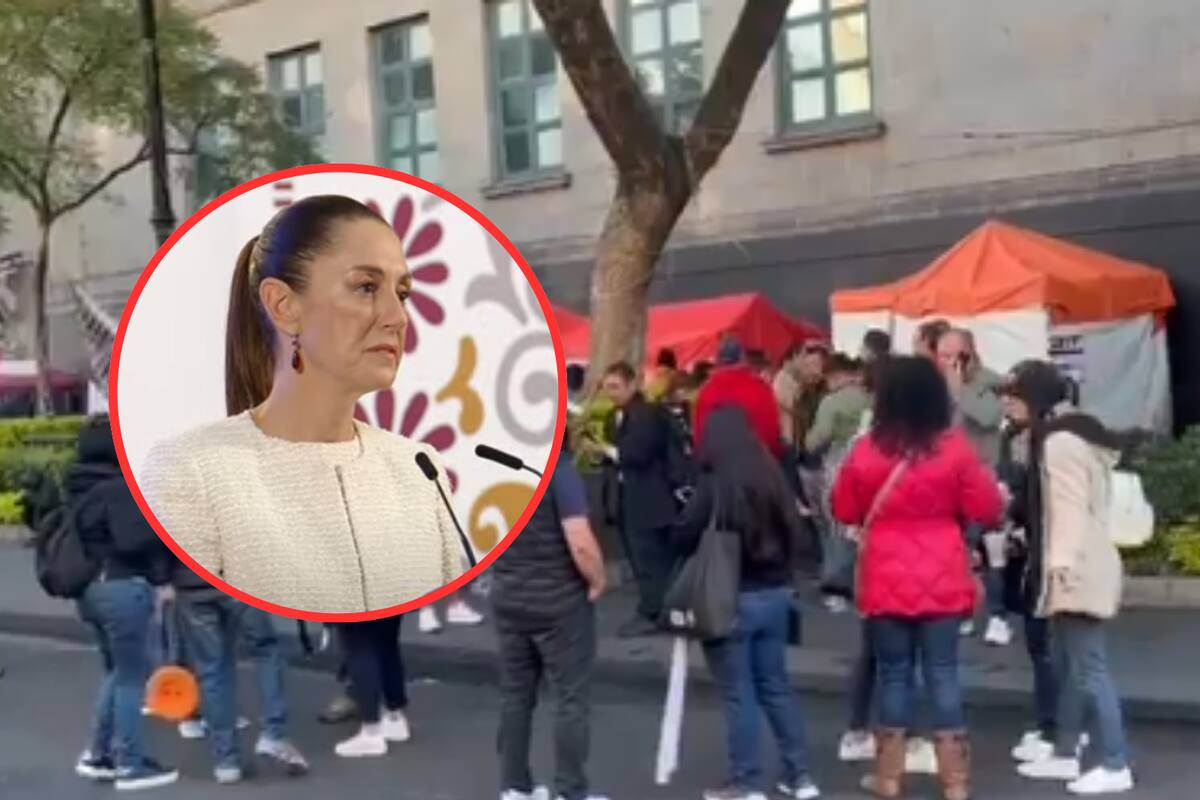 “Claudia, escucha, atiende nuestra lucha!” Trabajadores del Poder Judicial protestan fuera del Palacio Nacional; intentaban ingresar a la mañanera