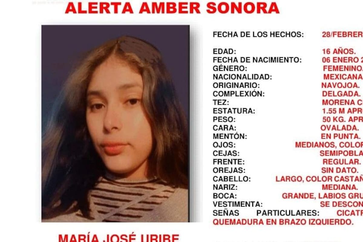 Localizan sana y a salvo a María José, menor que desapareció en Navojoa