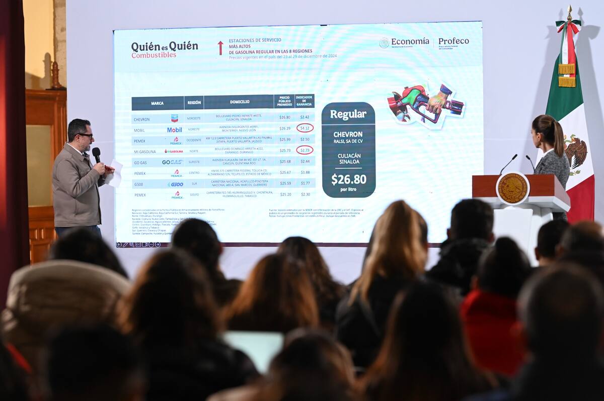 Profeco alerta sobre gasolina cara. | Crédito: Presidencia