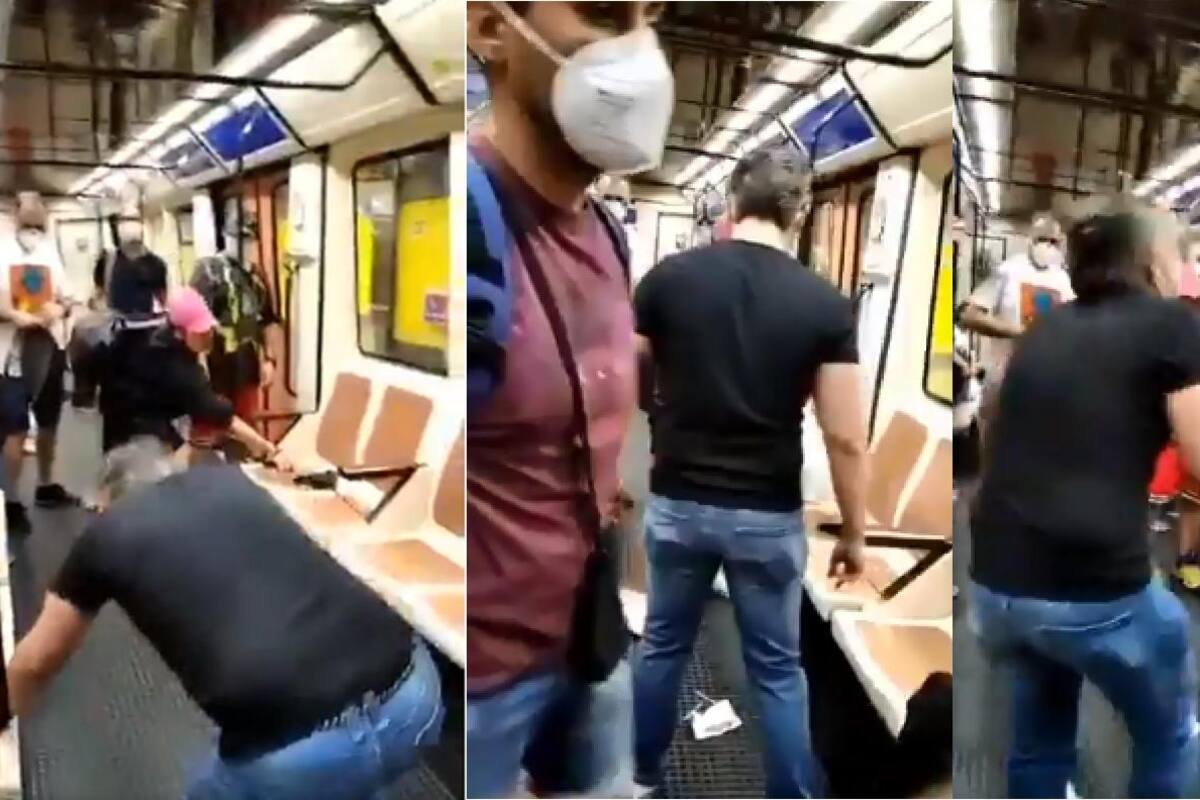 Enfermero atacado en metro de Madrid tras pedir a pasajero usar cubrebocas