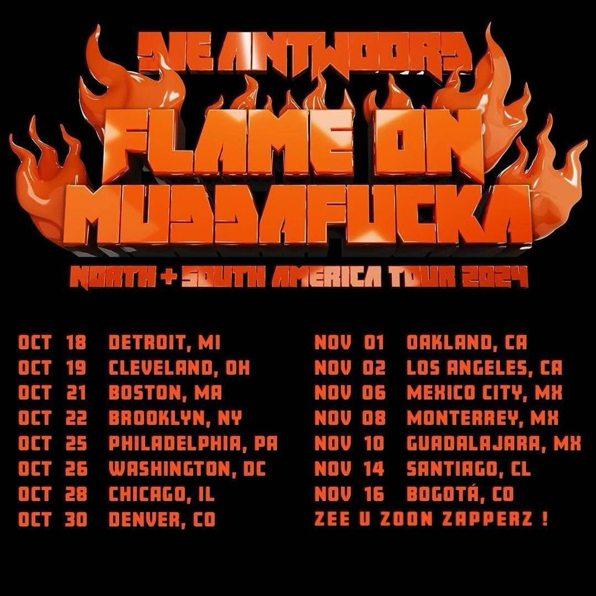 Gira ‘Flame On Muddaf*cka Tour’ / Redes Sociales @dieantwoord