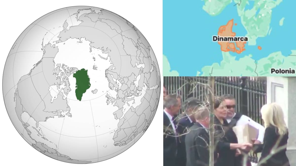 Groenlandia ocupa una posición estratégica en el Ártico, relevante para rutas marítimas, vigilancia militar y recursos naturales. Foto: Capture.