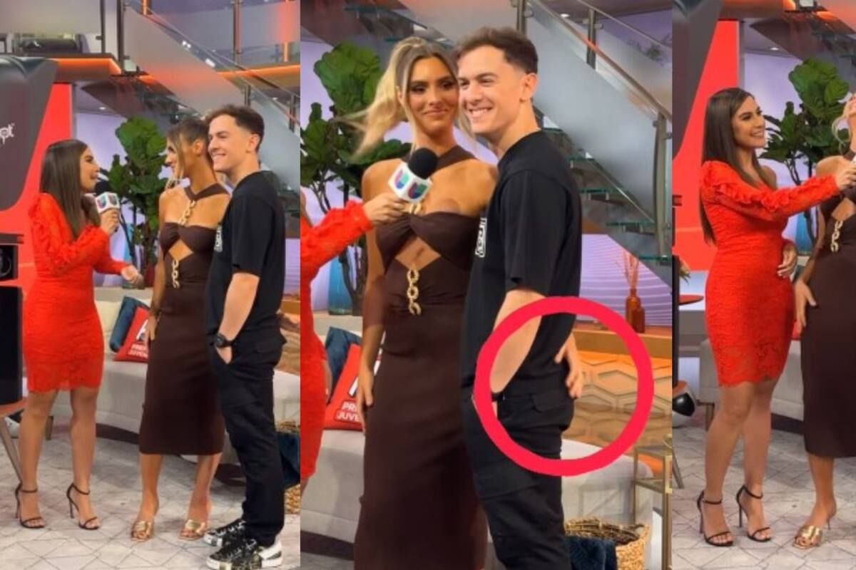 Lele Pons es captada tocando de más a Guaynaa en plena entrevista