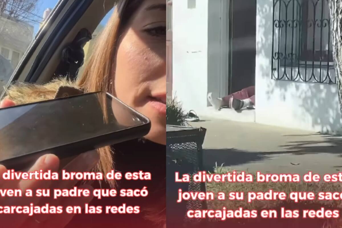 Joven se vuelve viral por hacerle una broma a sus padres: pidió a su padre que fingiera estar tirado porque la policía la seguía