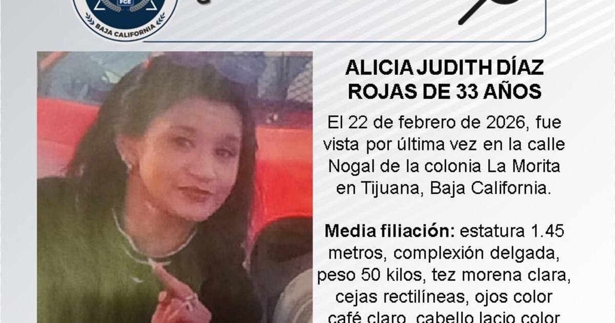 Judith Rojas Se busca Alicia Judith Díaz Rojas de 33 años