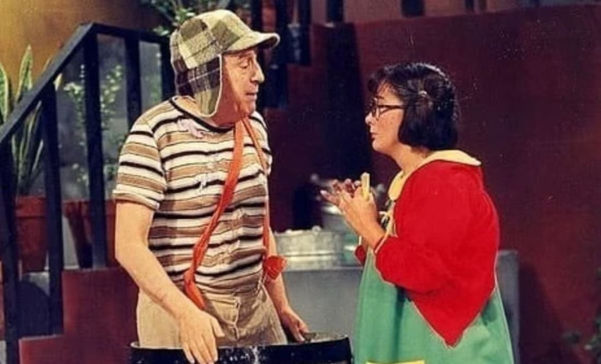Chespirito como 'El Chavo' y María Antonieta de las Nieves como 'La Chilindrina'